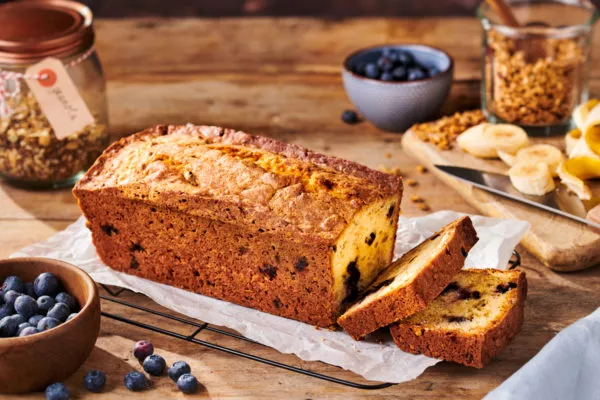 Banana blueberry bread