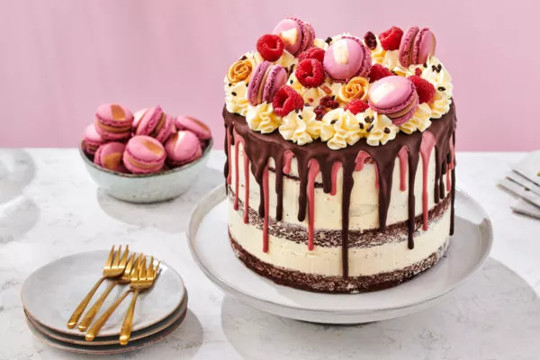 Ruby dark chocolate cake