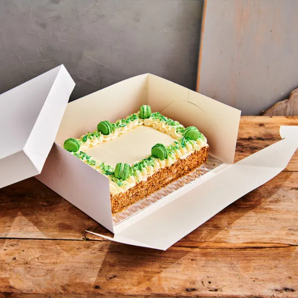 Cake Box White Rectangular